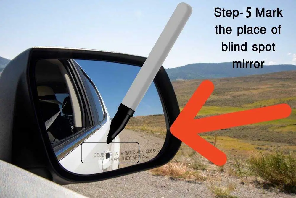 Mark The position of Blind Spot Mirror