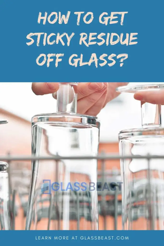 how to get sticker residue off glass