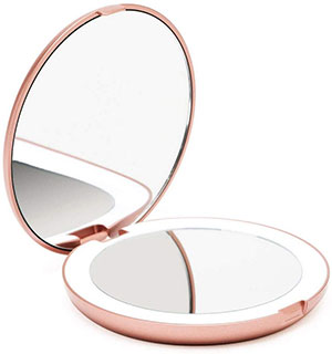 Fancii LED Lighted Travel Makeup Mirror