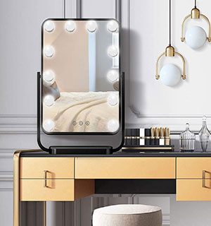 Hollywood Cosmetic Mirror with 3 Co.Tabletop 