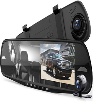 Pyle Dash Cam Rearview Mirror